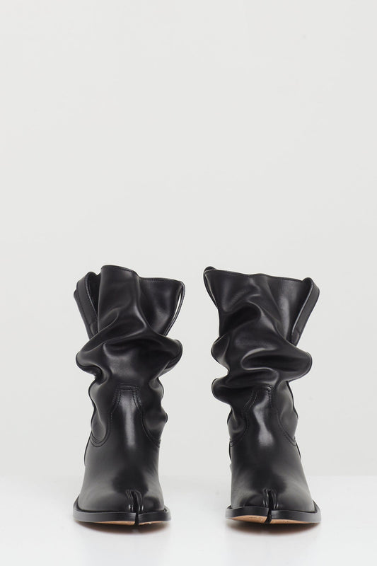 Maison Margiela Womens Tabi Western Boots in Black front