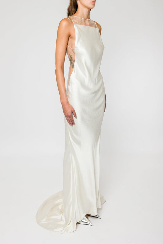 Maison Margiela Long Gown in White side