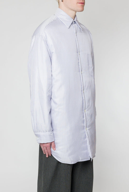 Maison Margiela Long Sleeved Padded Shirt in Blue side