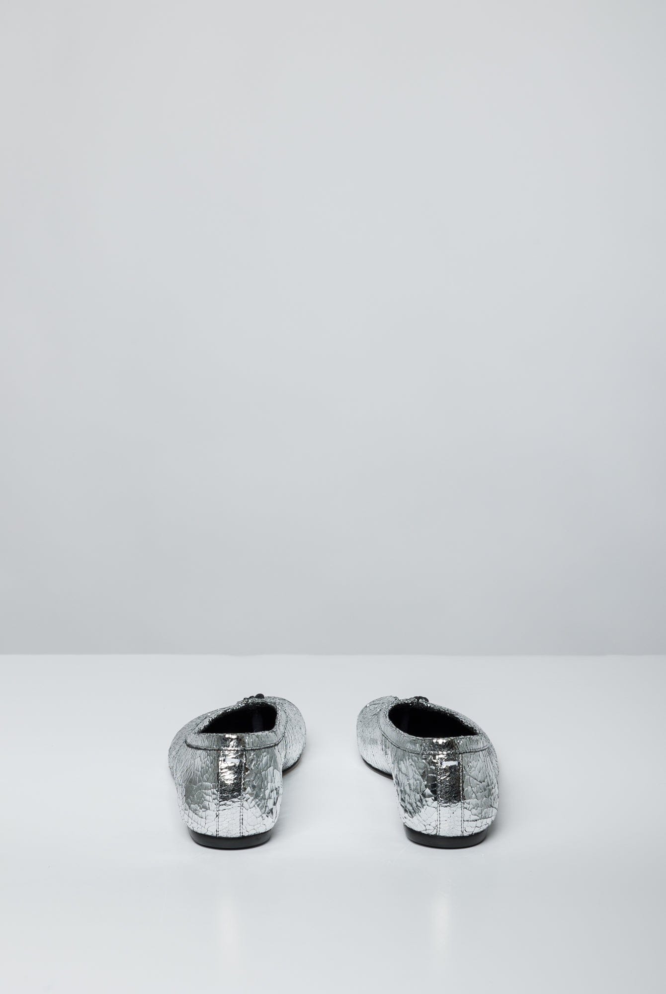 Maison Margiela Tabi Ballerina in Silver both back