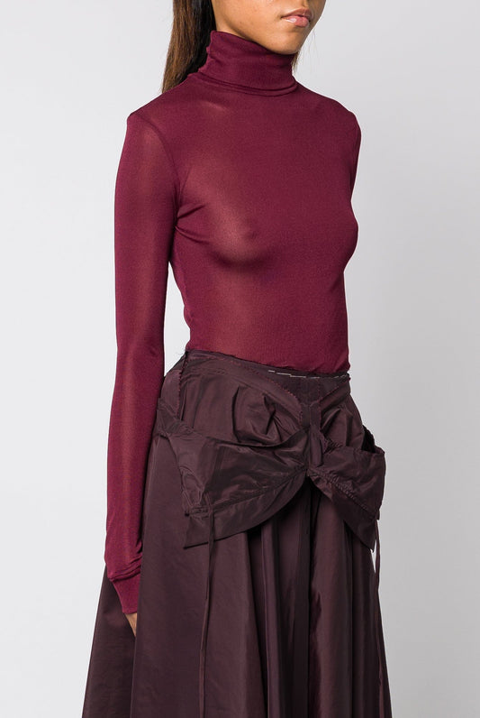 Maison Margiela Bodysuit in Burgundy side
