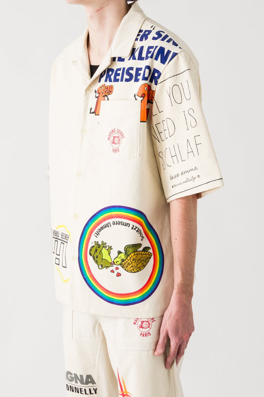 Marine Serre Regenerated Tote Bags Bowling Shirt side