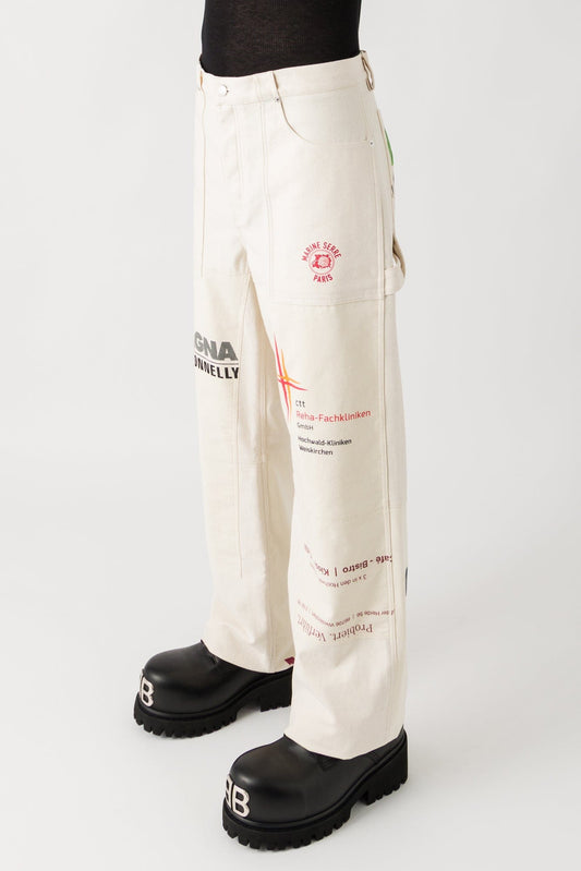 Marine Serre Regenerated Tote Bags Workwear Pants side