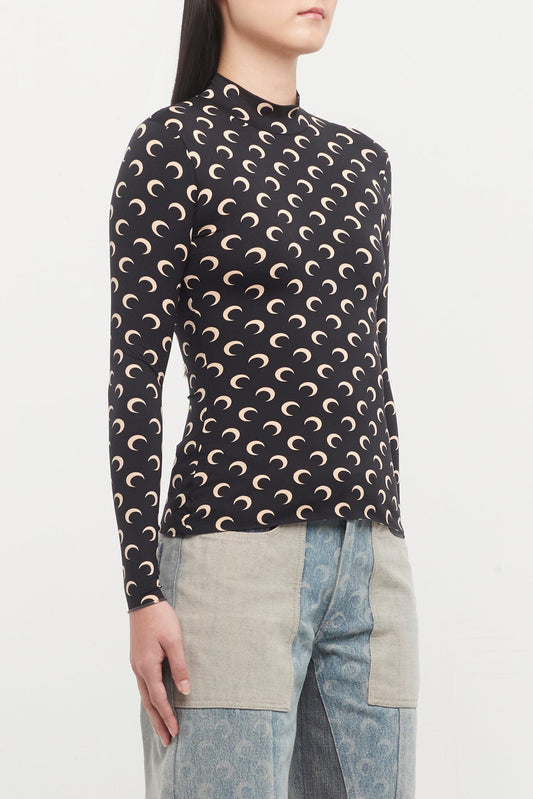 Marine Serre Regenerated All Over Moon Jersey Second Skin Top side