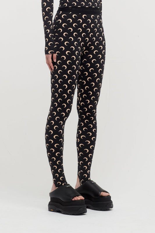 Marine Serre Regenerated All Over Moon Jersey Leggings side