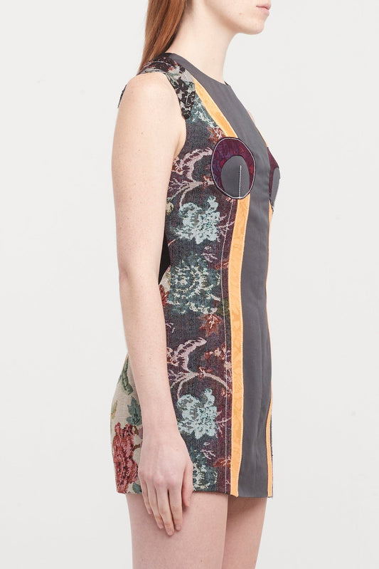 Marine Serre Regenerated Floral Tapestries Mini Dress side