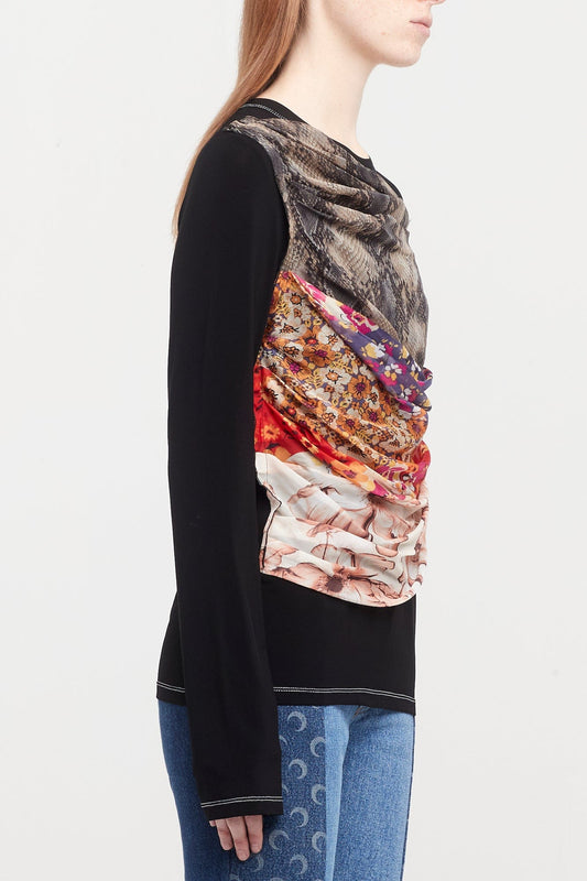 Marine Serre Regenerated Silk Scarves Draped Top side