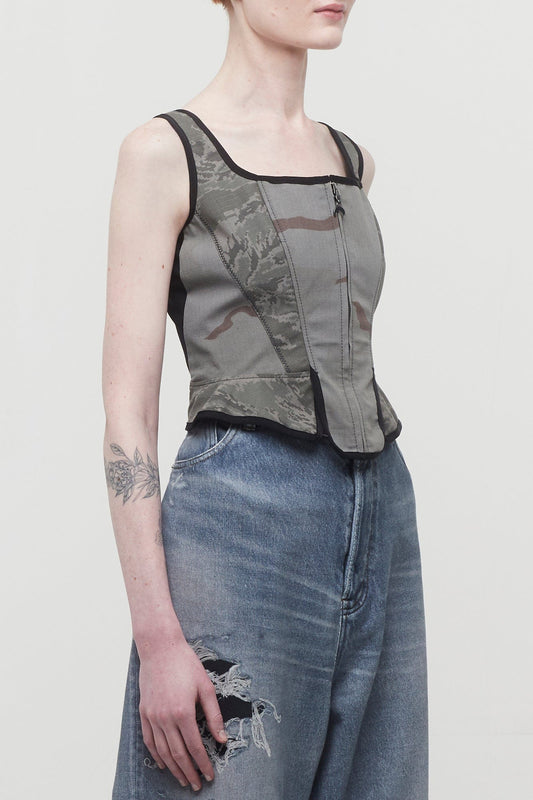 Marine Serre Regenerated Camo Corset side