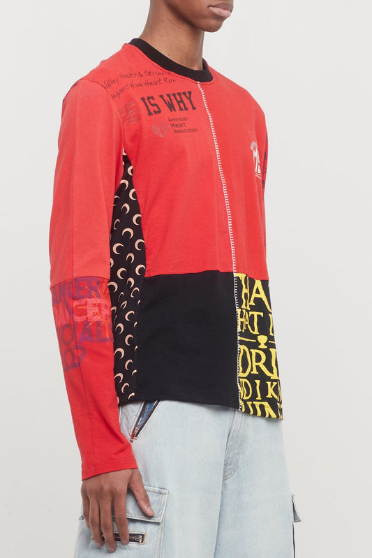 Marine Serre Regenerated Graphic Long Sleeve T-Shirt side