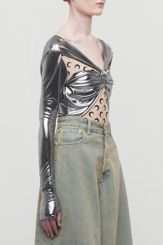 Marine Serre Regenerated Jersey Draped Body SIDE