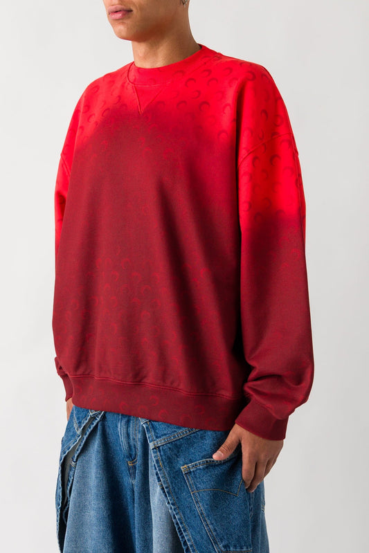 Marine Serre Moon Faded Fleece Oversized Sweatshirt side
