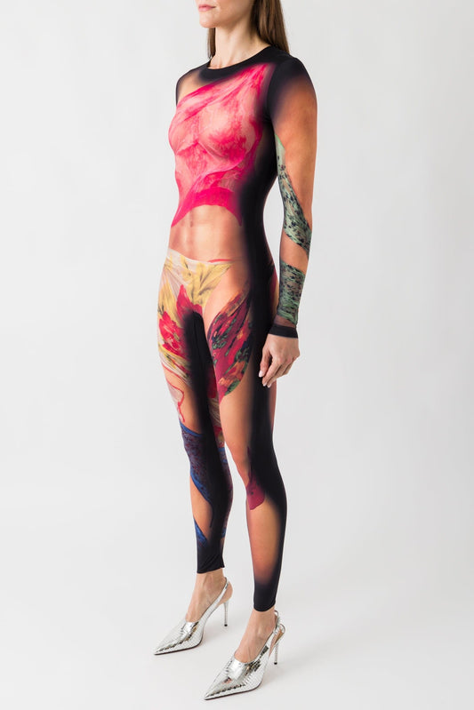 Marine Serre Recycled Draped Statue Jersey Catsuit side