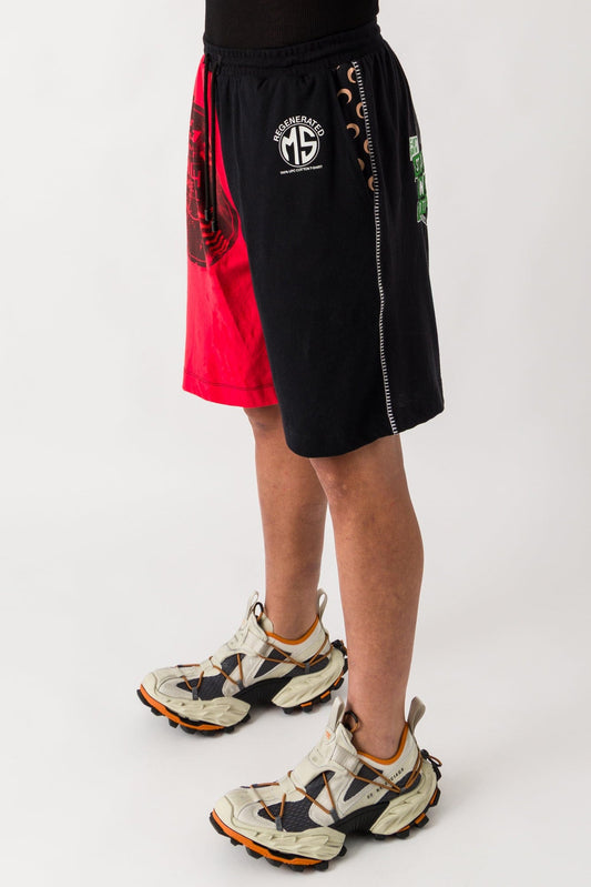 Marine Serre Regenerated Graphic T-Shirt Bermudas in Red side