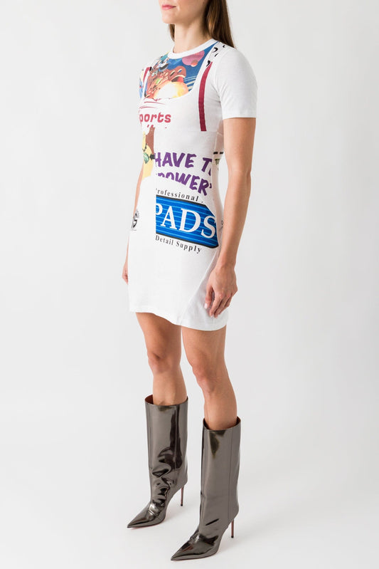 Marine Serre Regenerated Graphic T-Shirts Mini Dress side