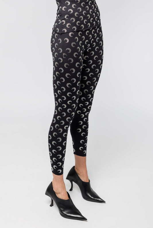 Marine Serre Moon Rhinestoned Jersey Stirrup Leggings side