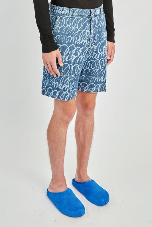 Marni All Over Scribble Shorts side