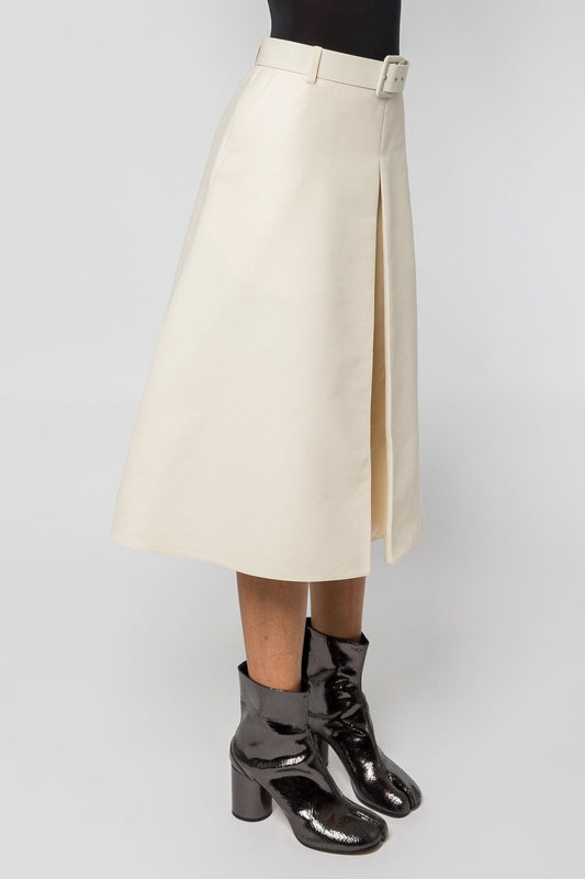 Marni Beige Mid Length Godet Skirt side