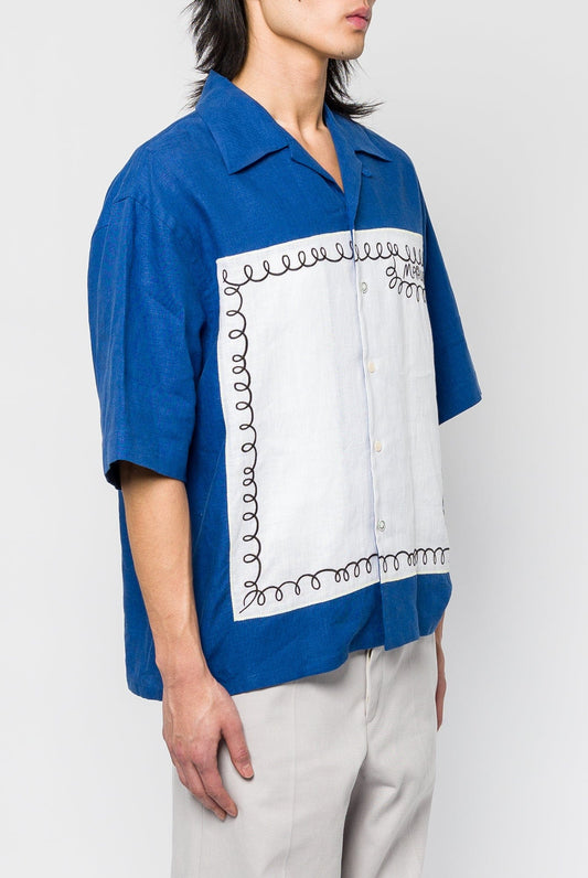 Marni Doodle Logo Camp Collar Shirt side