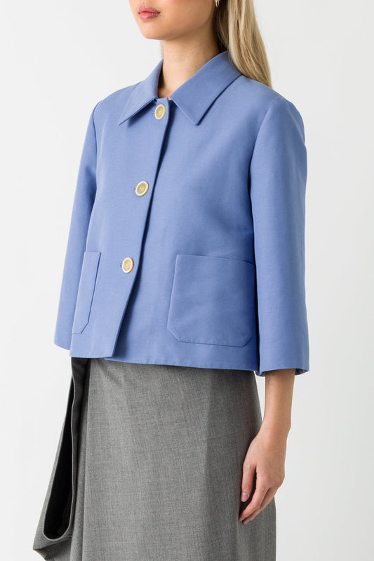 Marni Light Blue Cropped Jacket side