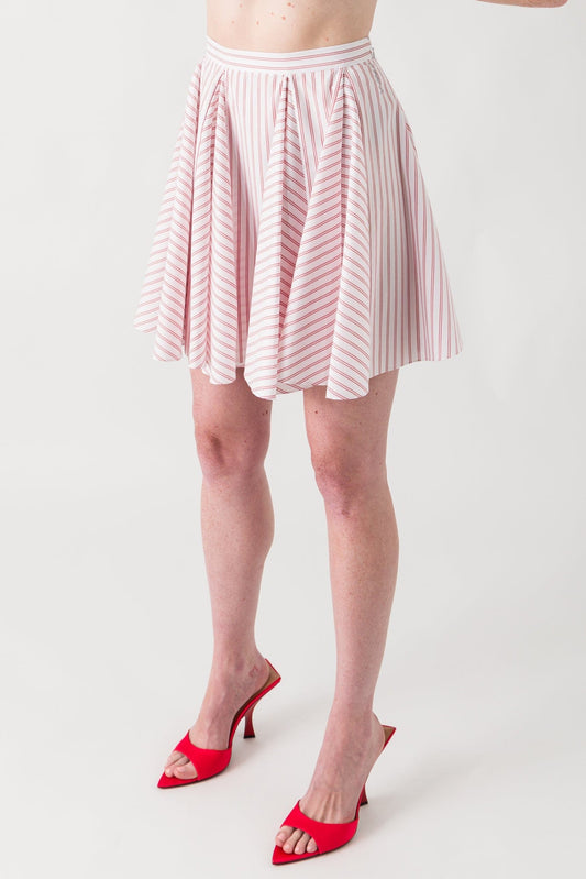 Marni Light Pink Striped Skirt side