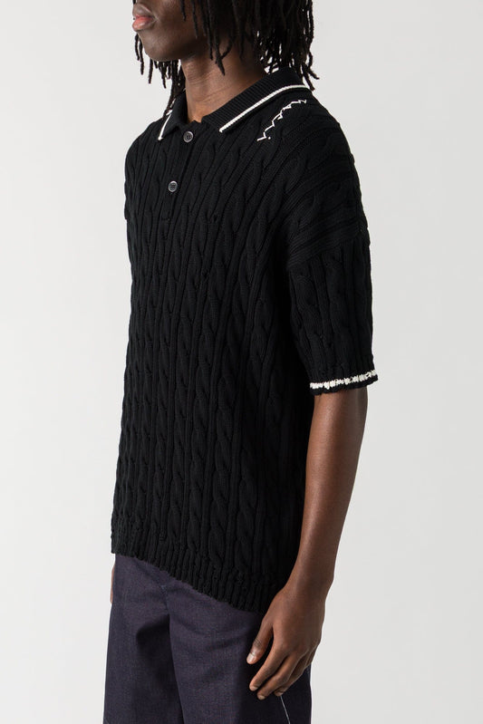 Marni Mens Black Polo Neck Shirt side