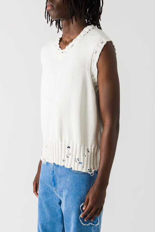 Marni Mens Distressed Sweater Vest side