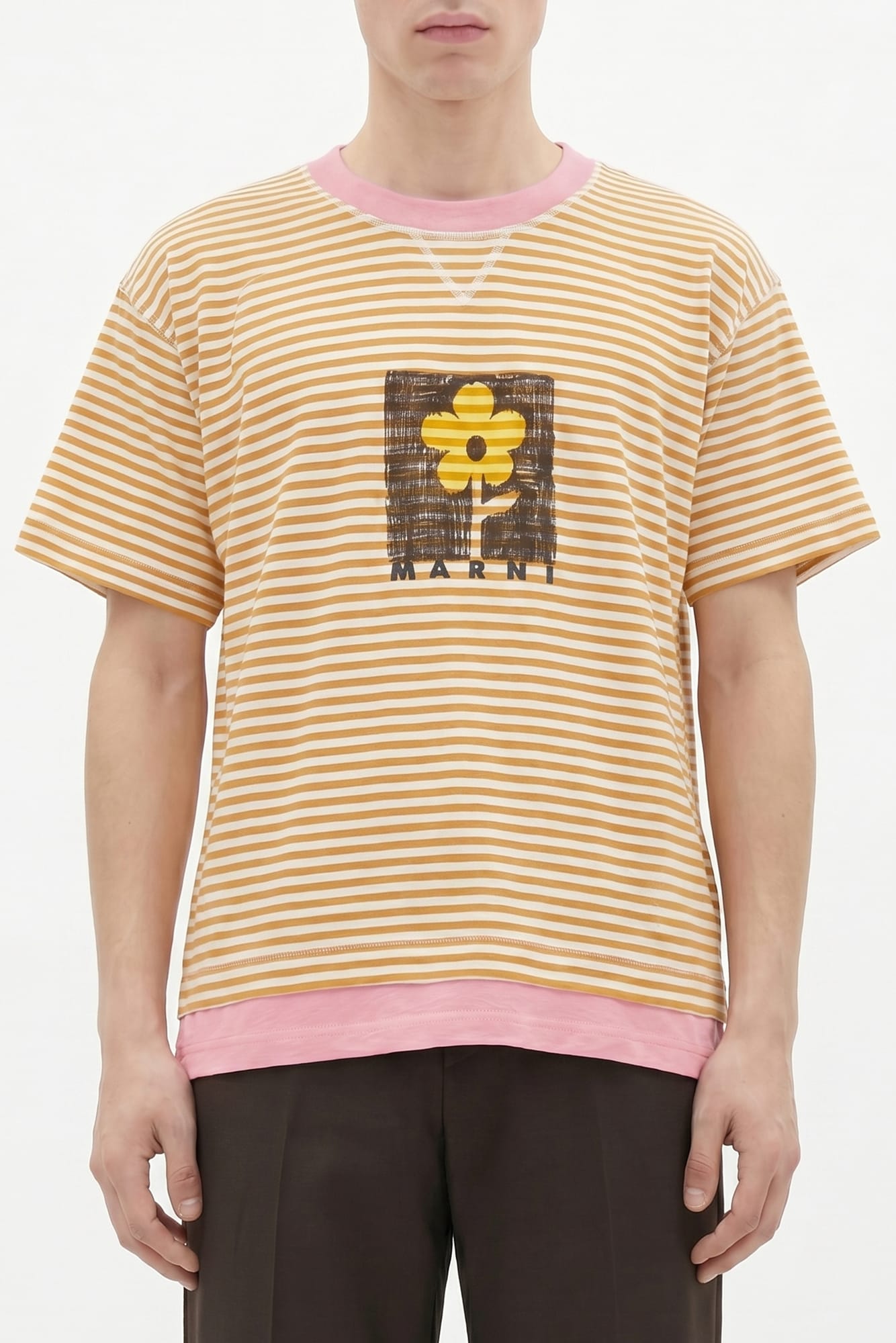 Marni Pink Layered T-Shirt SS26 – Antidote Fashion and Lifestyle