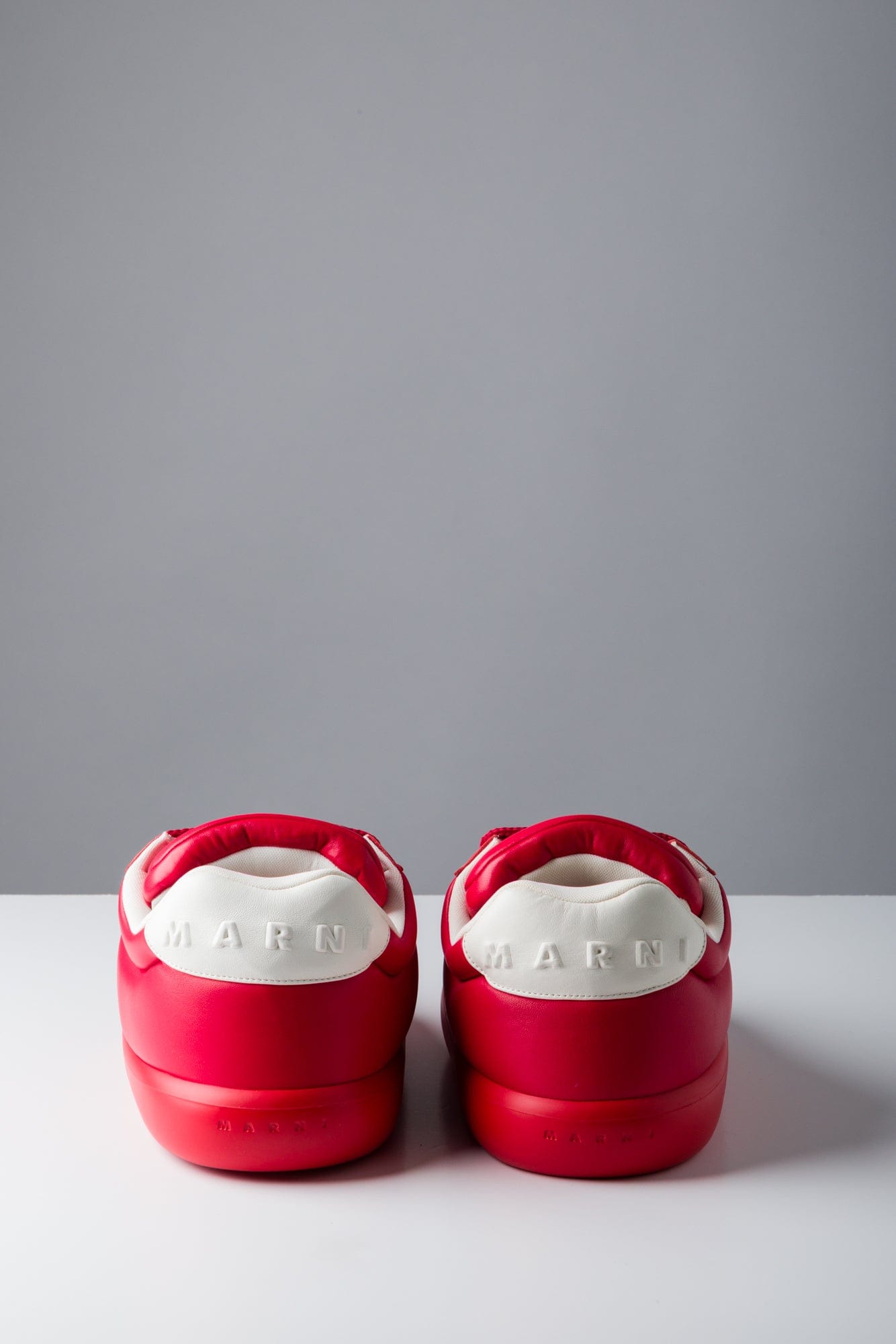 Marni Red Leather Big Foot Sneaker back