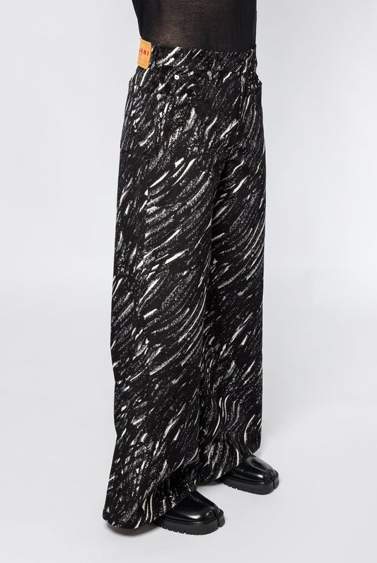 Marni Textured Print Trousers side