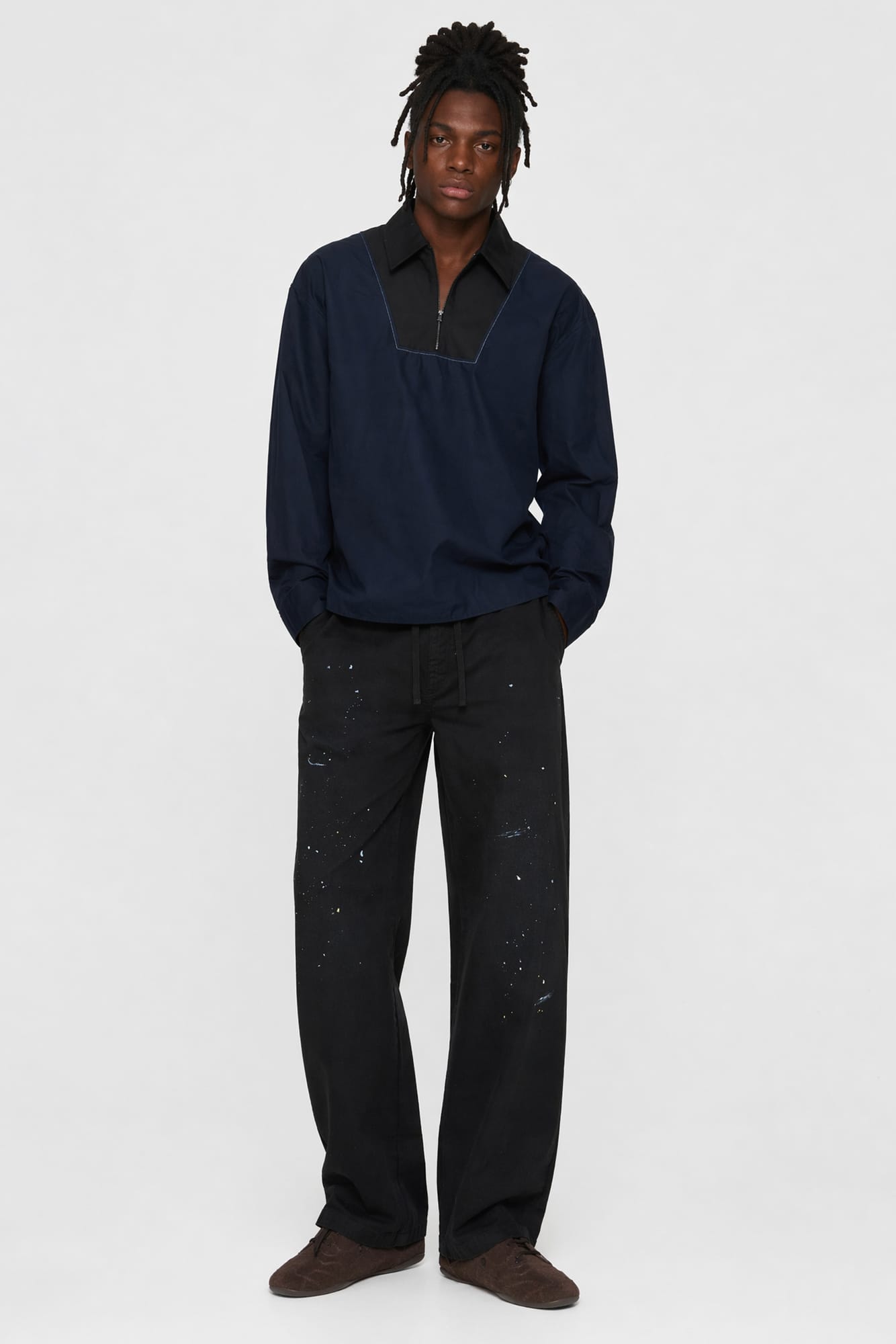Marni Zip Collar Shirt full look