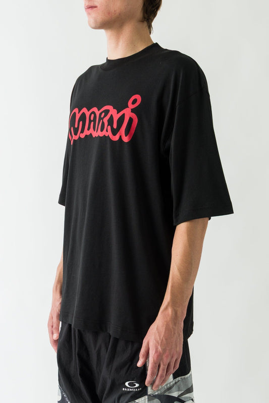 Marni Graphic Logo T Shirt in Black side