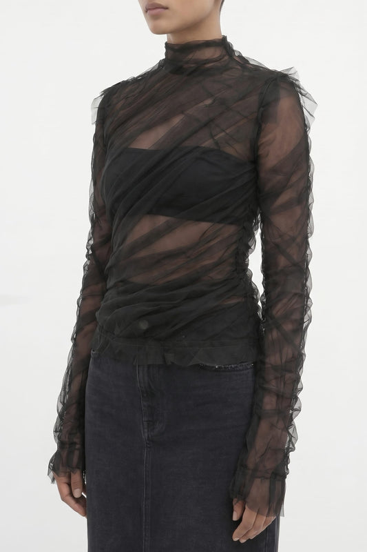 Matières Fécales Lola Woven Tulle Top side