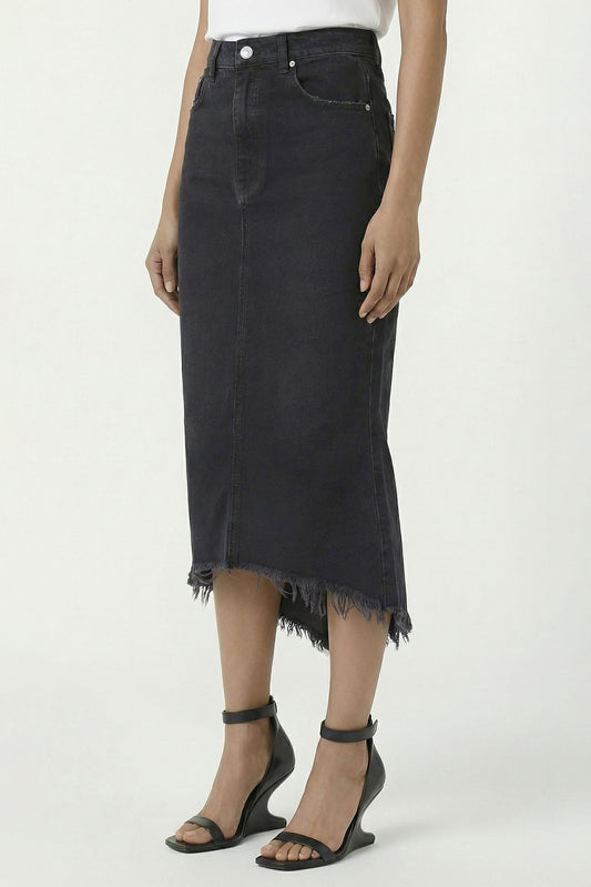 Matières Fécales Mikaela Woven Denim Skirt side