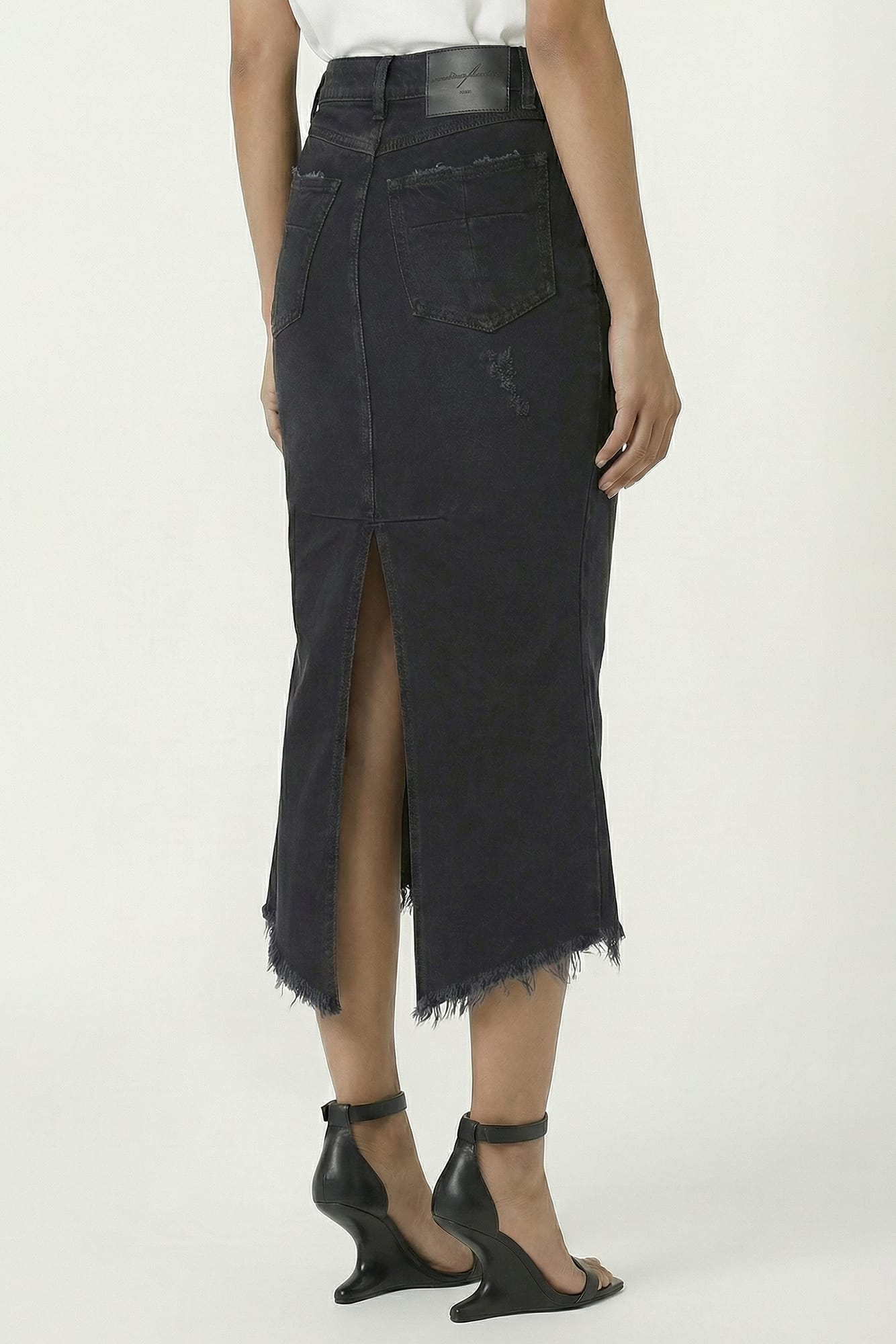 Matières Fécales Mikaela Woven Denim Skirt back