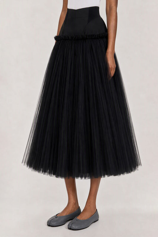 Matières Fécales Millefeuille Skirt in Tulle Plisse side