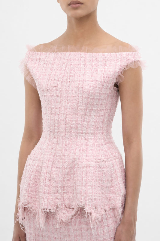 Matières Fécales Vendome Woven Tweed Top side