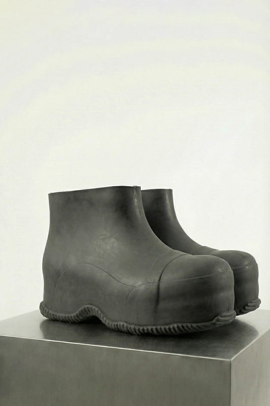 Matthew M Williams Low Rubber Boot in Black SS26 side