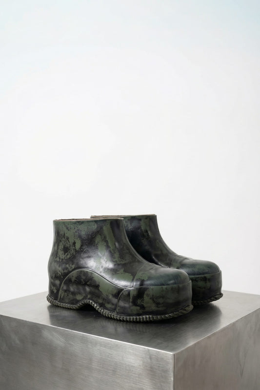 Matthew M Williams Low Rubber Boot in Green SS26 side