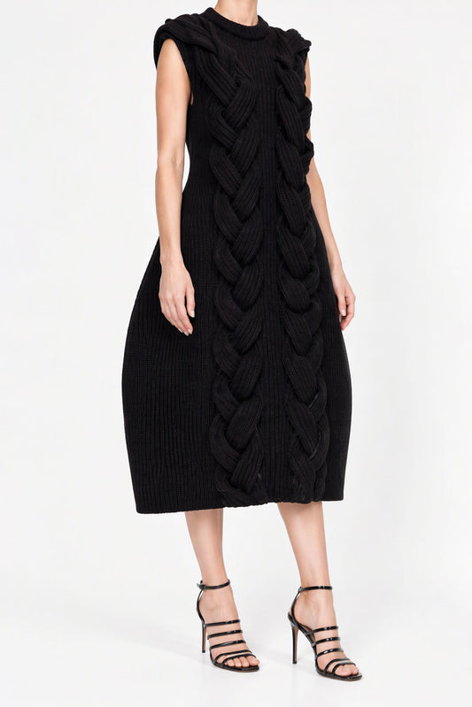 Melitta Baumeister Braided Foamy Knit Dress side
