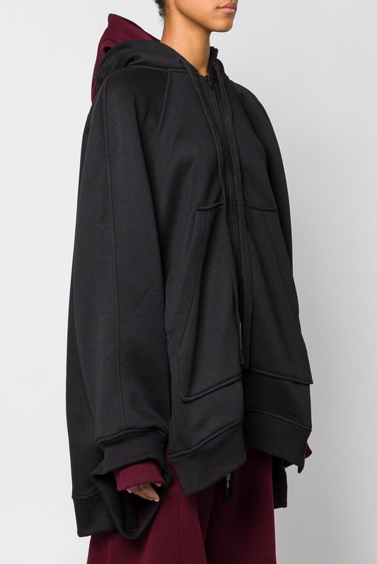Melitta Baumeister Double Hood Hoodie in Black side