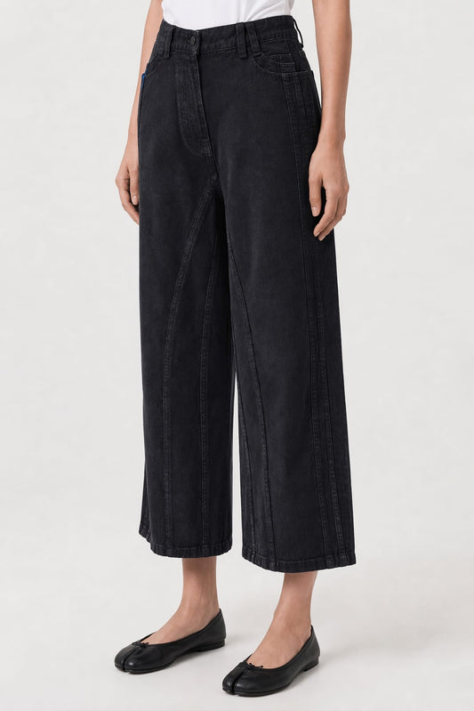 Melitta Baumeister Doubled Cropped Denim Pants SS26 side