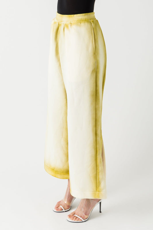 Melitta Baumeister Slit Lounge Pants in Inverted Ivory Glow side