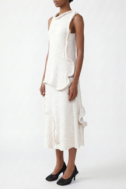 Melitta Baumeister Swirly Dress in White SS26 side