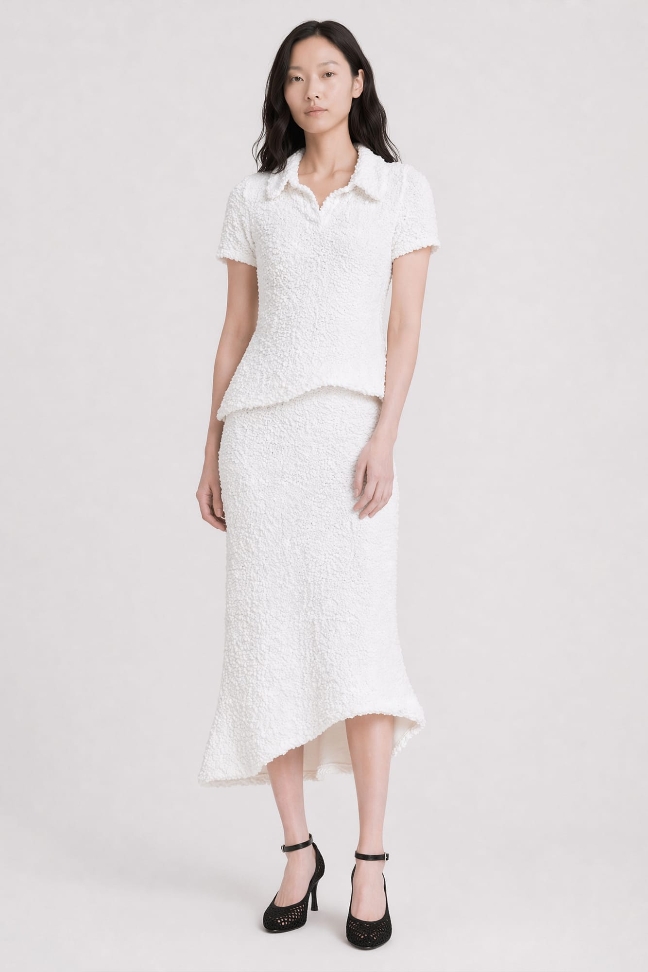 Melitta Baumeister Wavy Foam Hem Polo full look