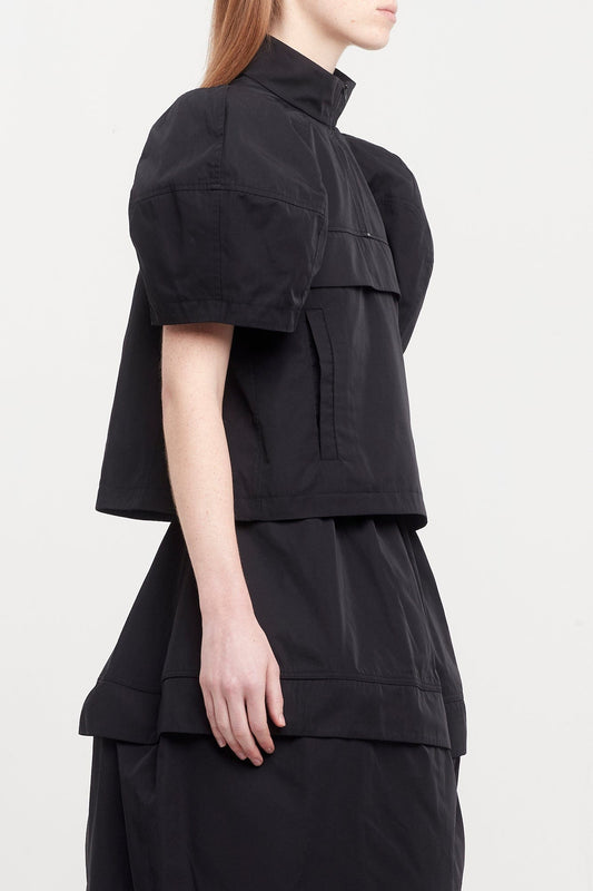 Melitta Baumeister Black Crunchy Taffeta Track Top side