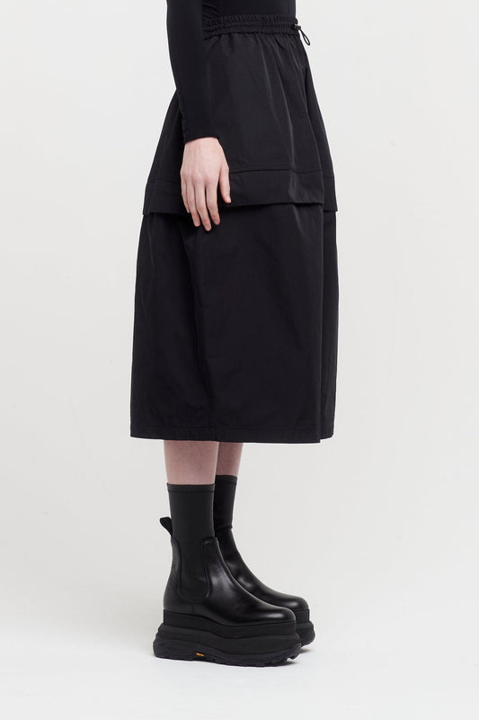 Melitta Baumeister Black Crunchy Taffeta Track Skirt side