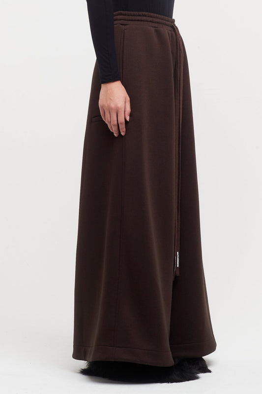 Melitta Baumeister Dark Brown Spongy Wide Leg Lounge Pants side