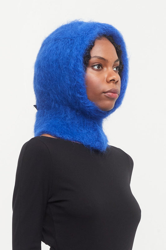 Melitta Baumeister Blue Hand Knit Balaclava side