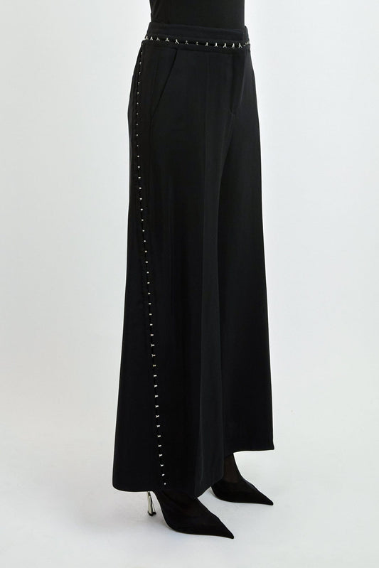 Mugler Hook and Eye Trousers in Heavy Fluid Suiting side