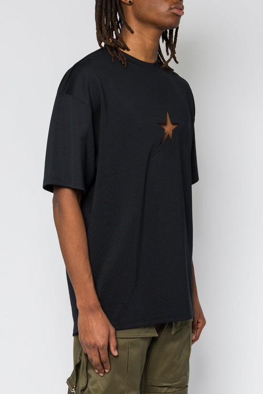 Mugler Jersey T-Shirt with Star Cutout SS25 side